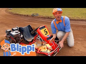 Blippi's Go Kart Race | Blippi | Shows for Kids - Explore With Me!