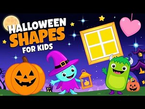 Halloween Shapes for Kids 🎃 | Learn Circle, Triangle, Square, Star & More | Fun Learning Video