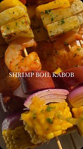 Shrimp Boil Kabobs | garlic butter shrimp with sausage, potatoes & corn 🌽 all of my favorites from a seafood boil made on skewers & served with a side of Cajun butter. My family LOVED these so much! Full recipe coming🫶🏼 #shrimpboil #seafoodboil #dinnerideas #recipeshare #easydinner #appetizers #recipes | Sheila Williams