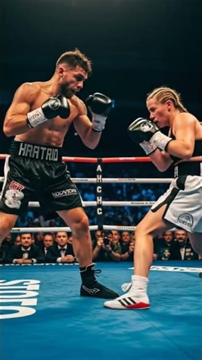 Male vs Female Boxing Match - KO #DreamScreenAI #boxing #boxingmatch #intergendermatch #mixedboxing