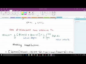 d'Alembert's Formula Piecewise Function