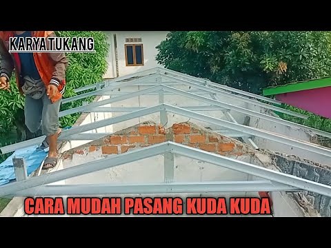 Cara Memasang Kuda Kuda Atap Gudang Dan Atap WC Masjid Dari Bajaringan