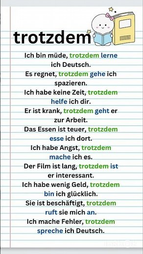 Deutsch lernen mit ,, trotzdem " im Alltag | A1-B1