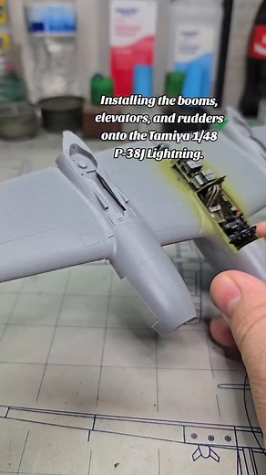 Installing the booms, elevators, and rudders onto the Tamiya 1/48 P-38J Lightning. I am so very happy with how it's turning out. Now to install the clear parts. @tamiya_inc_jp @tamiyausa #fyp #foryou #foryoupage #fypage #fyp #fypシ #airplane #airforce #warbird #aviation #hobby #scalemodel #scalemodels #scalemodeler #modelkits #modelkit #modelkitbuild #plasticmodel #tamiya #tamiyajapan #p38 #p38lightning #satisfying #satisfyingvideo #boom | Bradford's Scale Model's