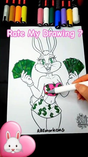 How to Paint with Markers! 🐰👀😱 Easy Tutorial for beginners #fanart #artideas #acrylicmarkers