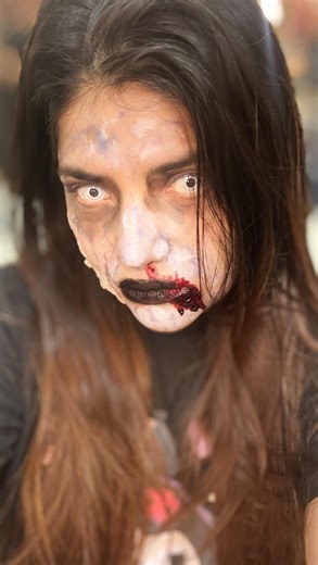 Kritika Mahajan on Instagram: "Chudail makeup but filter 'Paris' hi lagaya Hai 🧙🏻‍♀️🪄🌸✨👻😅 {Prosthetic Makeup,Special Effects, Horror Makeup,BTS,Making,Fake Blood,Instagram,FYP,Explore Page} #makeupartist #fyp #specialeffectsmakeup"