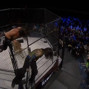 Today in #IMPACTHistory: Jeff Hardy took one of the most VIOLENT falls off a Steel Cage in IMPACT history. (Lockdown, 2015) | TNA Wrestling