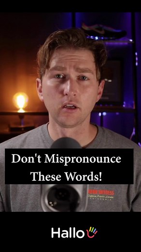 Don't mispronounce these words!Download the Hallo app and start speaking a new language with an AI tutor in 3 seconds!#hallo #english #learnenglish #languagelearning #languages | Hallo