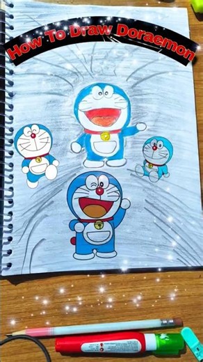 How To Draw Doraemon in 56 Second✍️ #doraemon #shorts #drawing #drawing4kids
