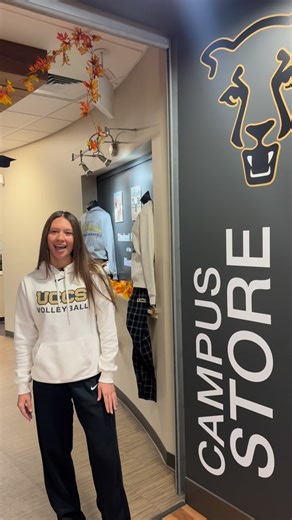 Join the fun with UCCS Volleyball’s own Mackenzie Ransom! 🏐🔥 Think you can keep up? Come out and support at next week’s home games—let’s pack the stands, Mountain Lions! 💛🖤 #UCCSVolleyball #GoMountainLions | UCCS Campus Store