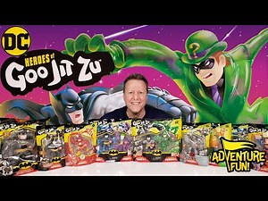 11 DC Comics Heroes of Goo Jit Zu Including Riddler, Cyborg & Auquaman Adventure Fun Toy review!