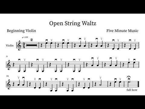 Open String Waltz - Beginning Violin (Sheet Music Play-Along)