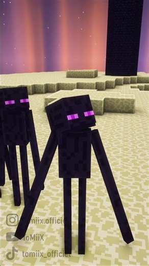 Quand l'ender dragon touche un enderman sur Minecraft !