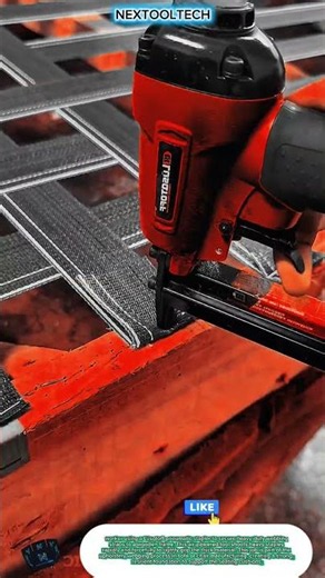 Pneumatic Webbing Stapler Gun For Heavy-Duty Strapping And Upholstery In Furniture Making​