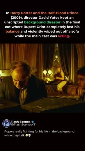 They left this hilarious unscripted accident in Harry Potter #harrypotter #bloopers #shorts