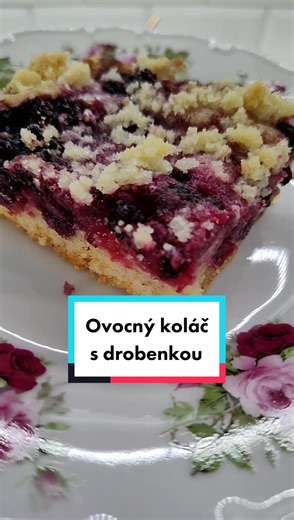 Ovocný drobenkový koláč - rychlý a chutný recept