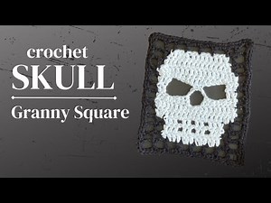 Skull Crochet Square