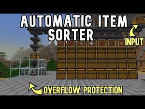 How to Build an Automatic Item Sorting System with Overflow Protection Minecraft Bedrock 1.20 MCPE