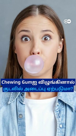 Chewing Gumஐ விழுங்கினால் உயிருக்கே ஆபத்தா? வயிற்றுக்கு உள்ளேயே 7 Yrsக்கு தங்கிவிடுமா? உண்மை இதுதான் #mythbustingintamil #bubblegum #stomach #health | DW தமிழ்