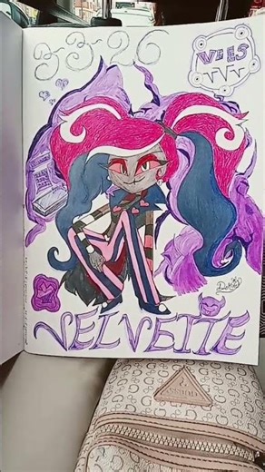 💜 #velvettehazbinhotel #velvette #vees #hazbinhotel #artist #drawing #artist #fyp #colorful #sketch