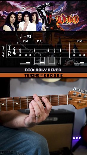 Learn to Play Holy Diver Guitar Riff with Dio's Tabs and Chords