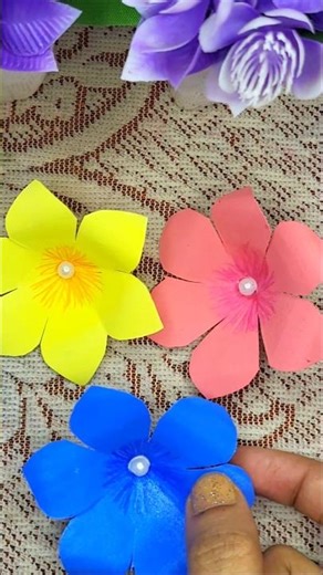 Beautiful Paper Flower 🌸 | Easy Craft Shorts #shorts #craft