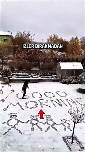 A Surprise Written in the Snow ❤️ #shorts