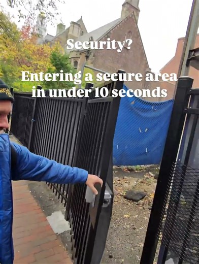 This gate may look secure. ProtectPlus Intrusion Protection gates eliminate the issue shown here.