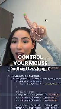 controlling your cursor without touching your mouse :) computer vision series! #coding