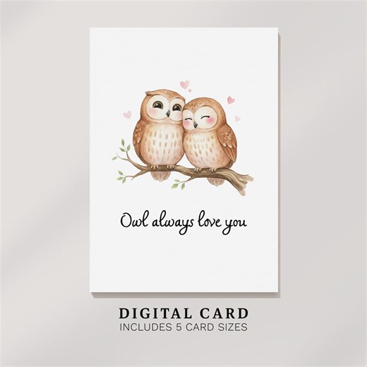 Owl Always Love You: Fun Printable Owl Greeting Card (digital Download) - Etsy