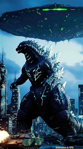 Alien Godzilla Destroys Futuristic City 🌌🔥