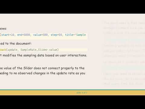 How to Change the periodic_milliseconds Attribute Using a Slider in Bokeh
