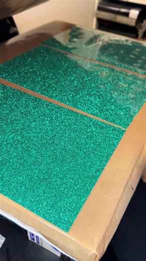 Bow Prep Magic! Day 1 of making bows to help pay for competition season. Full process posted soon. #cheerbow #cheerleading #heatpress #trusttheprocess #fyp
