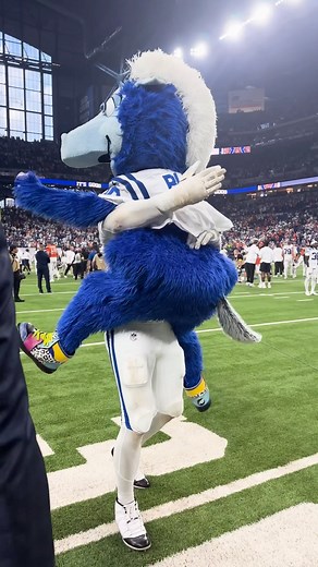 Victory Monday vibes. | Blue Indianapolis Colts Mascot