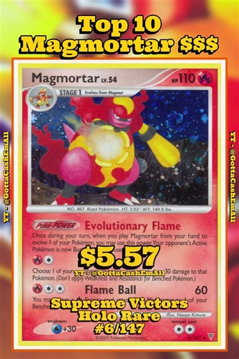 Top 10 RAREST & Most Valuable Magmortar Pokémon Cards Ever Printed! 🔥 #pokemon #pokemoncards #top10