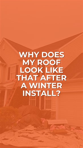Why does my roof look wavy after a winter install? ❄️🏠 This is a very common question we get this time of year. If your roof was installed in cold weather, shingles can look a little wavy at first. This is completely normal. Shingles are asphalt based. When it is cold, they are stiffer and do not lay flat right away. Once the sun hits them and temperatures warm up, they settle, adhere properly, and lay flat. This can take a few days or sometimes a few weeks. Nothing is wrong. It just needs a li