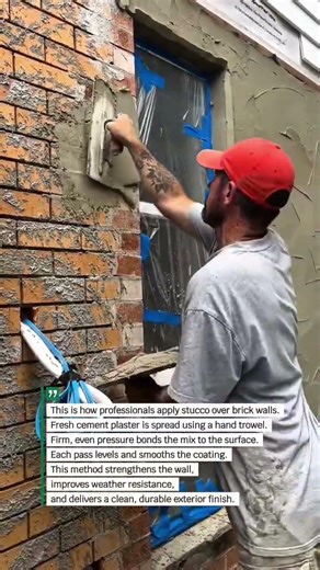 Pro Stucco Wall Coating | Smooth Cement Plaster Finish #stucco #construction #tools