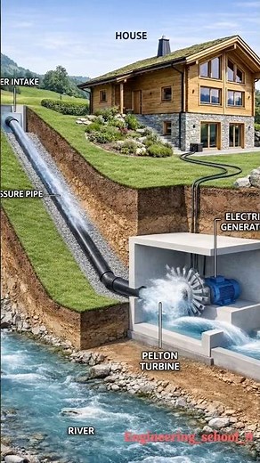 Micro Hydropower System Explained | Pelton Turbine Working Animation | How Hydroelectric Power Works