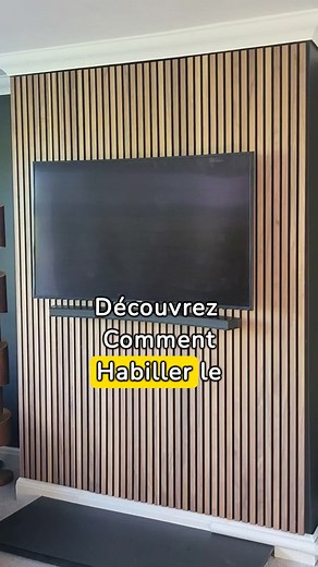 Transformez l'espace derrière votre TV en un chef-d'œuvre avec nos Panneaux Tasseaux Bois ! 📺✨ Créez un panneau mural TV unique qui reflète votre style. #parementbois #DécoMurTélé #TasseauBois #MurTVDesign #IdéeDéco #decorationinterieure #murtv #meubletv #tv #habillagetv #decorationinterieur #salon #tvwall #sejour #tasseauxdebois #decorationdinterieur #cocooning #mutvdesign #homedecoration #decosalon #traveauxmaison #teamconstruction #acoupanel #homedecor #murdesign #murtasseaux #walldecor | Pa