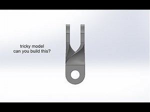 SolidWorks Tutorial with Narration: There’s a Trick to This Model! | Extruded Boss/Base + Loft