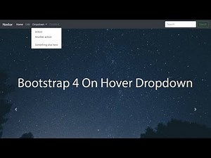 bootstrap 4 dropdown on hover - Bootstrap 4 tutorial