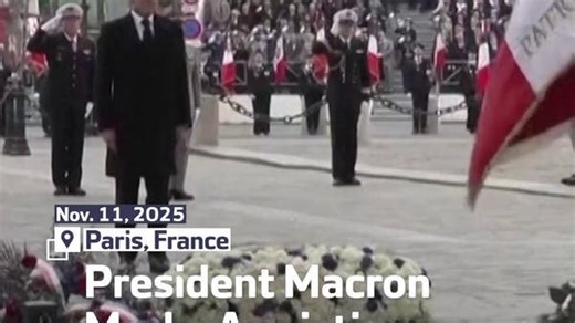 President Macron Marks Armistice Day in France