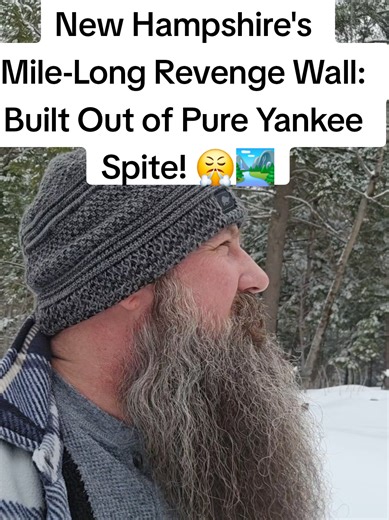 New Hampshire's Mile-Long Revenge Wall: Built Out of Pure Yankee Spite! 😤🏞️ Where granite meets grudge – the Great Wall of Sandwich stands tall as a testament to one man's unbreakable will. #NH #Sandwich #History #IsaacAdams #GraniteState