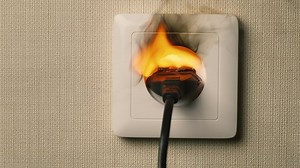 Fire in European Type Wall Socket