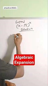 How to carry out Algebraic Expansion. #algebra #expansion #algebraicexpansion #gpadlearnmaths #maths