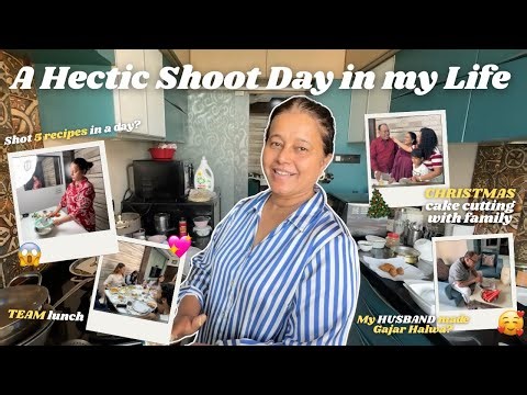 A HECTIC Shoot Day in my Life🤪 | CHRISTMAS with SAROSH Family + Team Lunch | Maa Made It