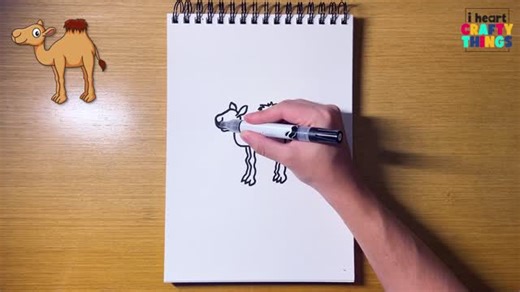 I Heart Crafty Things on Instagram: "🐫 Kids will love learning how to draw this cute cartoon camel with humps, hooves, and a fun personality. The steps are simple and perfect for little artists or beginners who want to try drawing desert animals. ✍️ In this tutorial you’ll learn how to: ✔️ Sketch a funny camel ✔️ Add details like the tail, ears, and hay bundle ✔️ Draw all four legs and hooves ✔️ Customize with saddles or backgrounds 💬 Comment “camel” and we’ll send you the full step-by-step gu