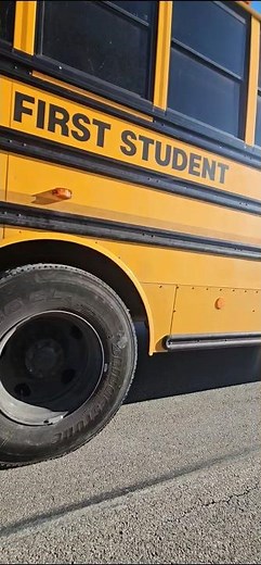 First Student Bus Co. #9745, W/ Cool Air Brake Sounds @ The Pine Street Bridge @ Poughkeepsie. NY