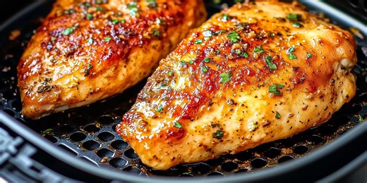 Juicy Air Fryer Chicken Breast Recipe & Asparagus