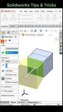 Solidworks tips | Extrude from a surface #solidworks #solidworks2025 @cad4fea